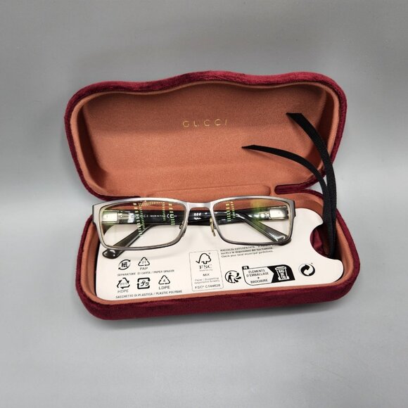 Gucci GG 1954 Unisex Eyeglasses Frames HY4 135 Gunmetal w/ Case - Picture 15 of 16